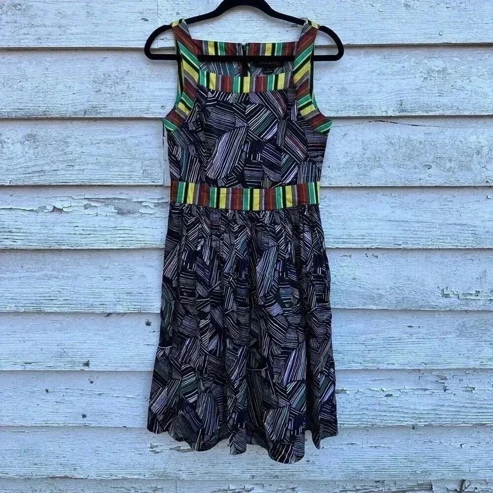 Duro Olowu Womens Dress Multi Color Cotton Fit & Flare size 4‎ - Picture 4 of 5